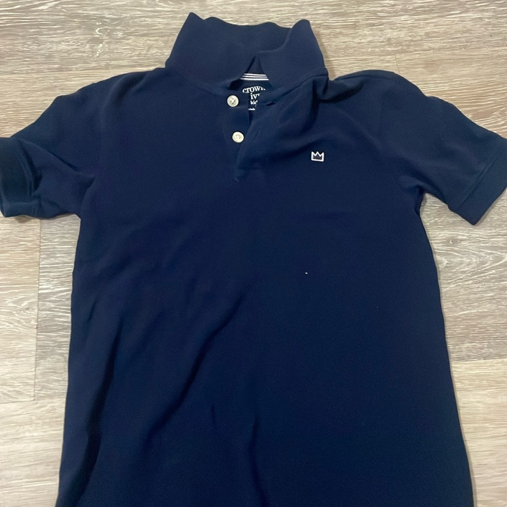 Boys small navy polo